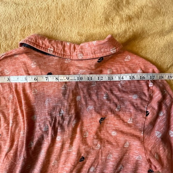 POINT ZERO Polo Shirt Men's Size Large Nautical Peach Colour - Picture 11 of 13
